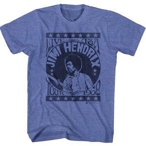Jimi Hendrix Live USA Tour 1968 blues rock T-Shirt M NWT